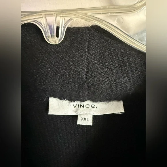 VINCE Black 100% Cashmere Cowl Neck Sweater Women’s NWOT Size XXL - Picture 2 of 3